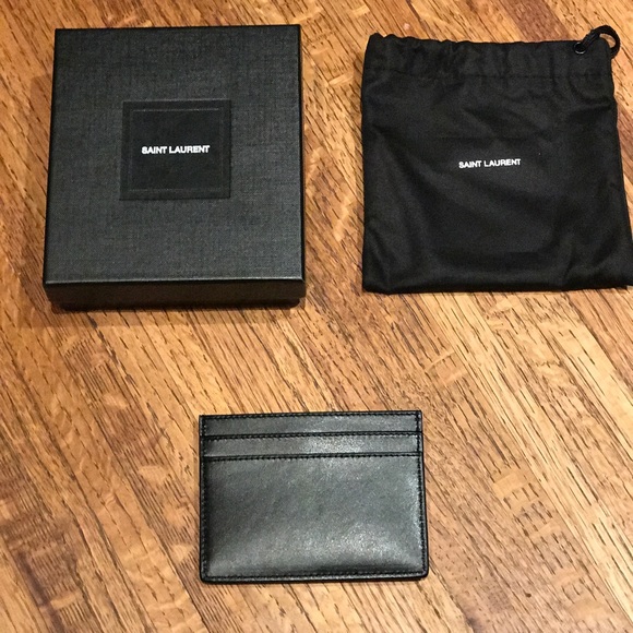 SAINT LAURENT PARIS "S.L LOVE" PATCH CARD CASE - Picture 3 of 3